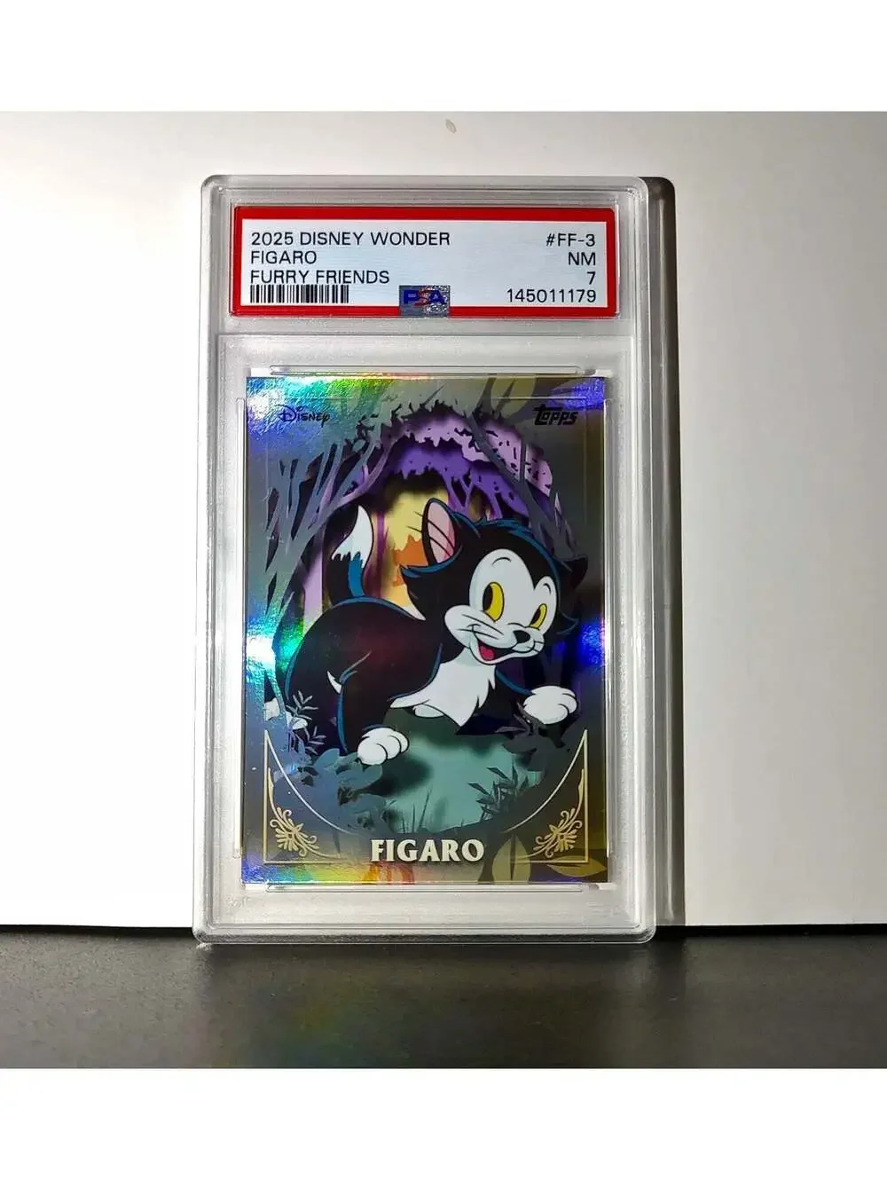Figaro 2025 Topps Disney #FF-3 Furry Friends Card Pinocchio PSA 7